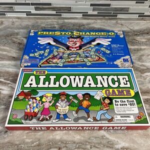 Presto Change-O The Magical Money Game & The Allowance Game Lot Educational